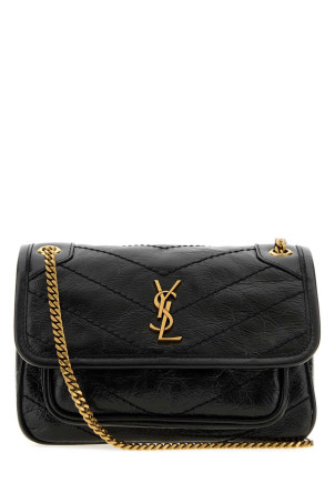 Black leather mini Niki shoulder bag Black SAINT LAURENT (8460870EN07)