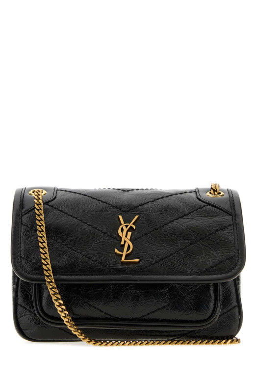 Black leather mini Niki shoulder bag Black SAINT LAURENT (8460870EN07)