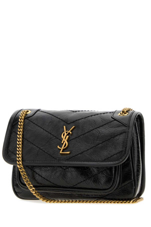 Black leather mini Niki shoulder bag Black SAINT LAURENT (8460870EN07)