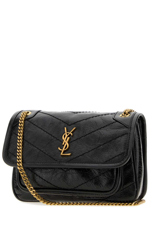 Black leather mini Niki shoulder bag Black SAINT LAURENT (8460870EN07)