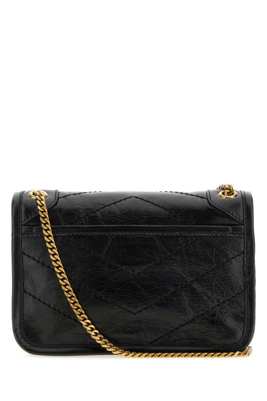 Black leather mini Niki shoulder bag Black SAINT LAURENT (8460870EN07)