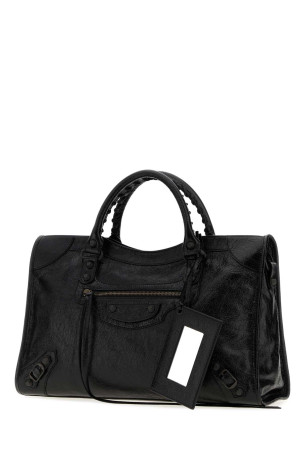 Black leather medium Le City handbag Black BALENCIAGA (8657602ACFH)