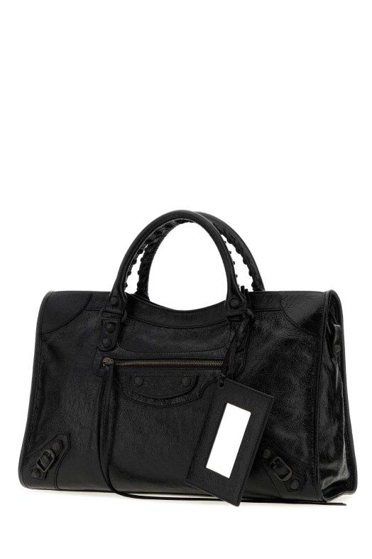 Black leather medium Le City handbag Black BALENCIAGA (8657602ACFH)