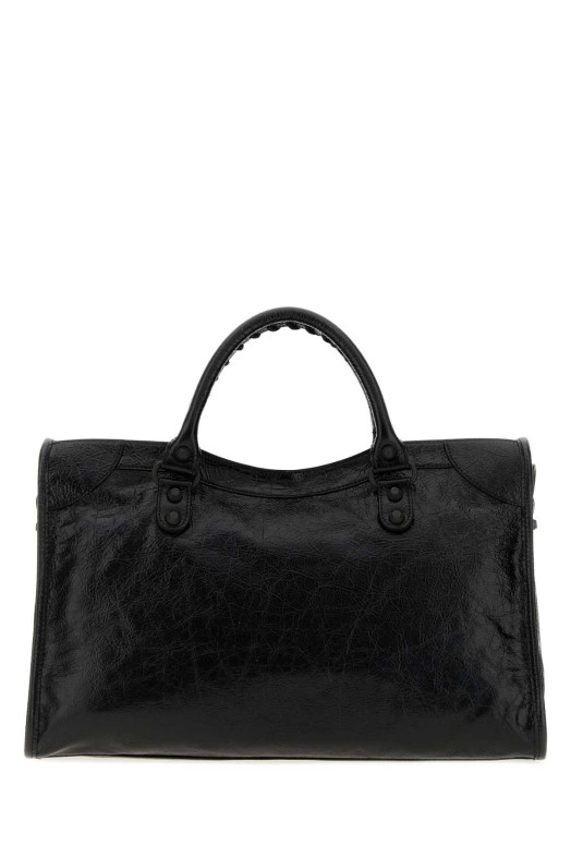 Black leather medium Le City handbag Black BALENCIAGA (8657602ACFH)