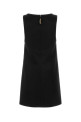 Чорне атласне міні-плаття SAINT LAURENT (870784Y1K44)