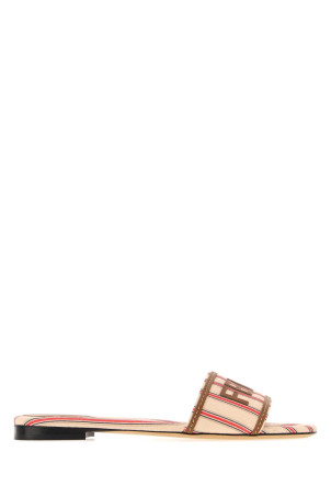 Embroidered canvas Fendi Sunshine slippers FENDI (8R8092AY1L)