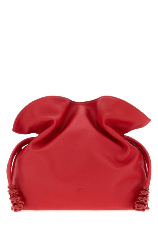 Red nappa leather medium Coil Flamenco clutch orange LOEWE (A411FC1XEQ)