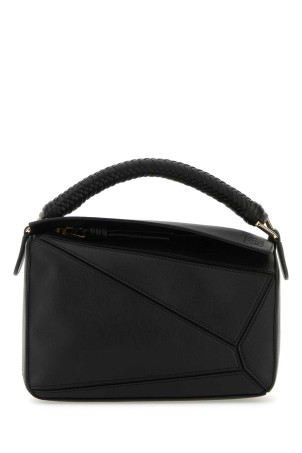 Black leather small Puzzle handbag Black LOEWE (A510S21XAE)