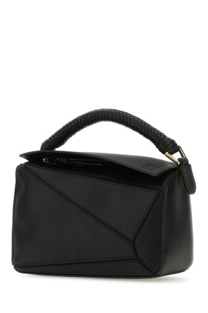 Black leather small Puzzle handbag Black LOEWE (A510S21XAE)