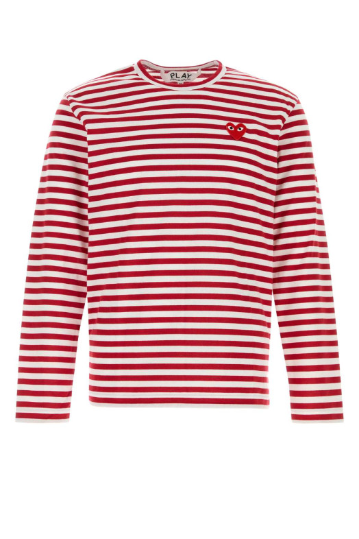 Бавовняна футболка з вишивкою COMME DES GARCONS PLAY (AXT164051) COMME DES GARÇONS PLAY