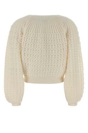 White crochet cardigan Beige CHLOE (CH25WMP07590)