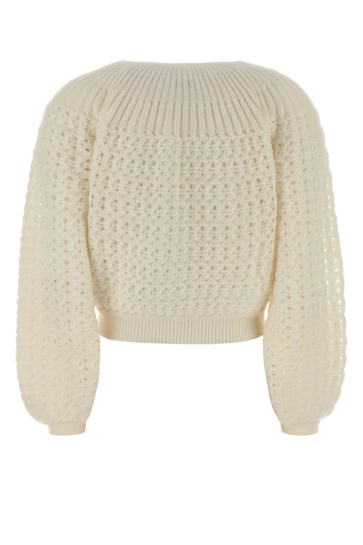 White crochet cardigan Beige CHLOE (CH25WMP07590)