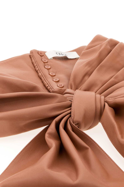 Pink leather ChloÃ© Bow belt CHLOE (CH26UBB12LMB)