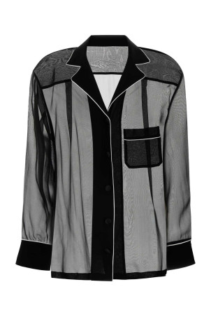 Black chiffon shirt Black DOLCE & GABBANA (F5U37TFU1AT)