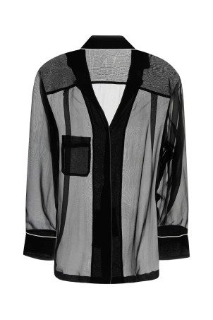 Black chiffon shirt Black DOLCE & GABBANA (F5U37TFU1AT)