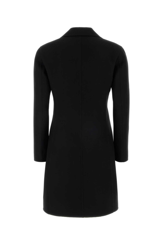 Чорне пальто з твілу JIL SANDER (J03AA0212J40326)