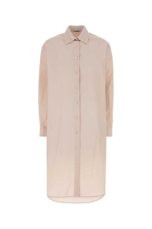 Світло-рожеве сукня-сорочка з попліну JIL SANDER (J03CT0636J45342)