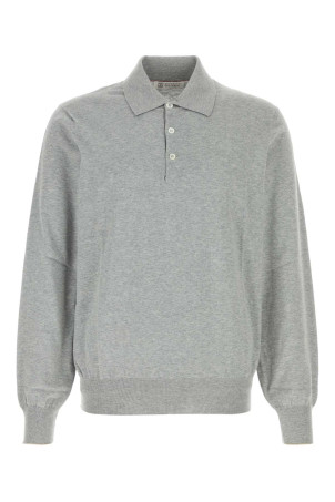 Grey cotton polo shirt BRUNELLO CUCINELLI (M29800135)