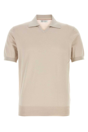 Sand cotton polo shirt BRUNELLO CUCINELLI (M29800145)