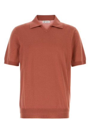 Brick cotton polo shirt BRUNELLO CUCINELLI (M29800145)