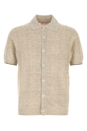 Sand canvas blend cardigan BRUNELLO CUCINELLI (M2L707805)