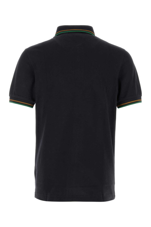 Полуприталена сорочка-поло з піке темно-синього кольору FRED PERRY (M3600P)