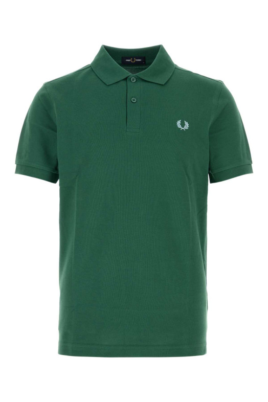 Зелена сорочка-поло з піке від FRED PERRY (M6000)
