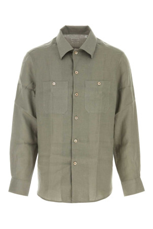 Dark grey linen shirt BRUNELLO CUCINELLI (MA6980658)