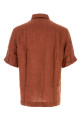 Сорочка з льону кольору цегли BRUNELLO CUCINELLI (MF6300619)