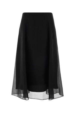 Black silk skirt BRUNELLO CUCINELLI (MF940G3877)
