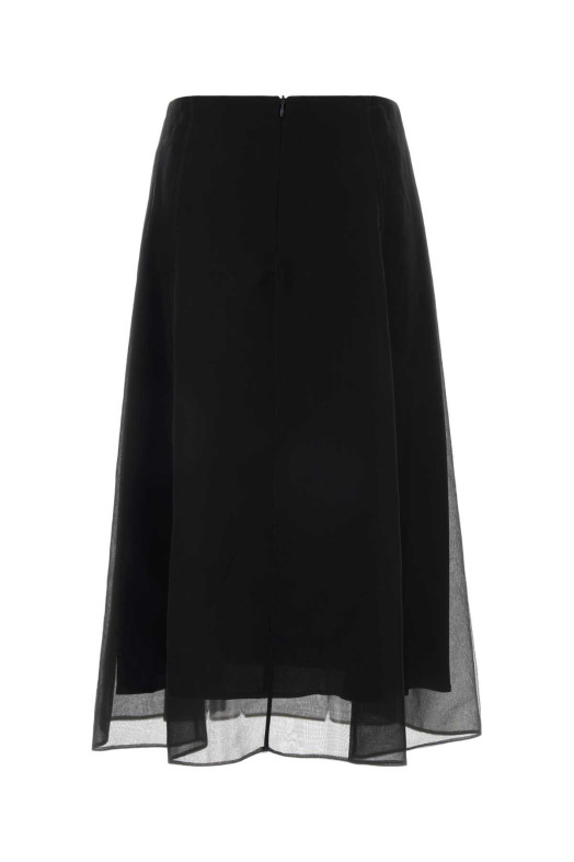 Чорна шовкова спідниця BRUNELLO CUCINELLI (MF940G3877)