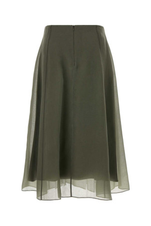 Sage green silk skirt BRUNELLO CUCINELLI (MF940G3877)