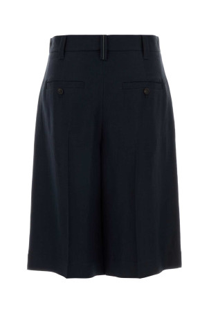 Navy blue viscose blend bermuda shorts BRUNELLO CUCINELLI (MH126P9183)
