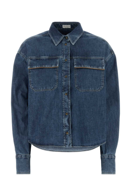 Джинсова сорочка BRUNELLO CUCINELLI (MH192RB526)