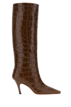 Brown leather Mona boots AMINA MUADDI (MONABOOT80)