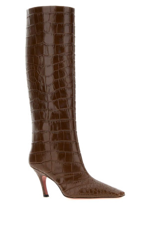 Brown leather Mona boots AMINA MUADDI (MONABOOT80)