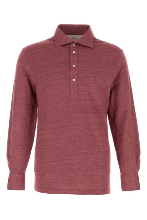 Plum linen polo shirt BRUNELLO CUCINELLI (MR8273914)