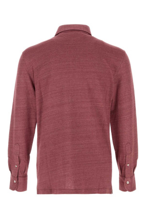 Plum linen polo shirt BRUNELLO CUCINELLI (MR8273914)