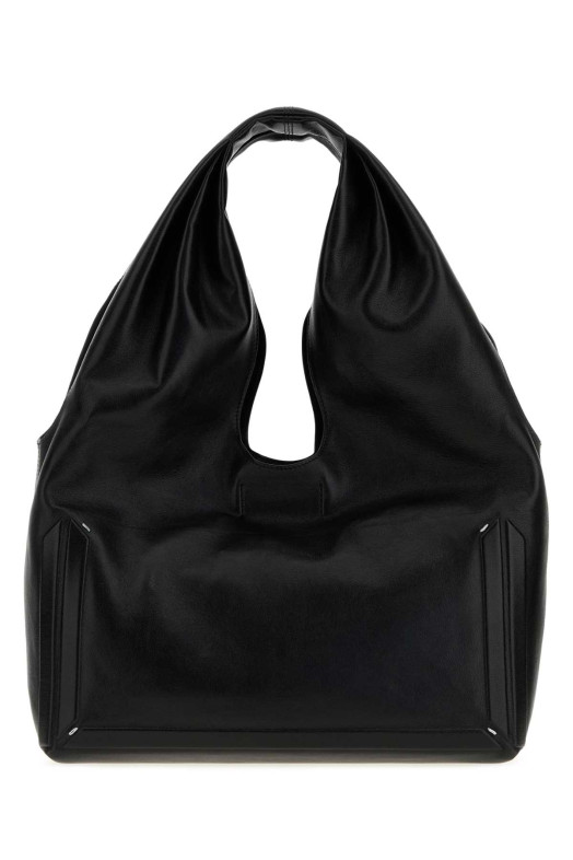 Black leather medium Box shopping bag MAISON MARGIELA (SB2WD0103P8982)