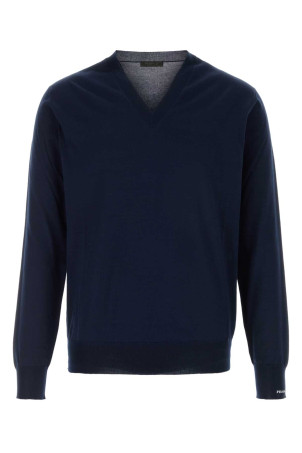 Midnight blue cotton sweater Blue PRADA (UMF211SOOO1813)