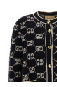 Кардиган с логотипом GG, черно-серый GUCCI 713300XKCNA1289