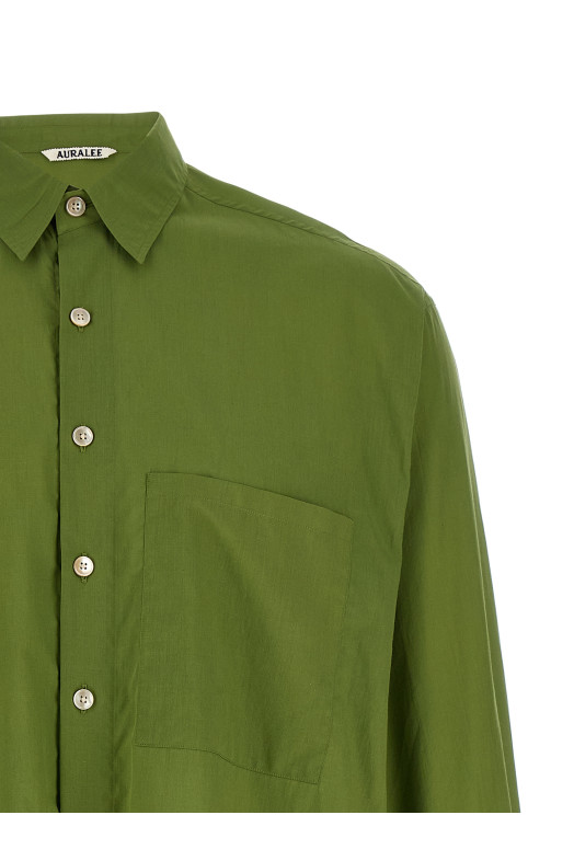 Бавовняна сорочка зеленого кольору A26SS02CLDUSTYGREEN