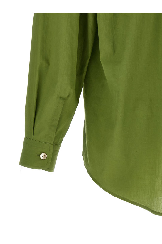 Бавовняна сорочка зеленого кольору A26SS02CLDUSTYGREEN