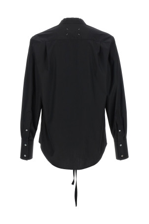 Raw cut hem shirt Black