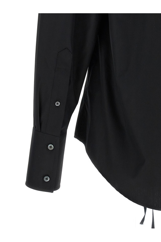 Сорочка з необробленим низом, чорна MAISON MARGIELA S67DT0031S43001900