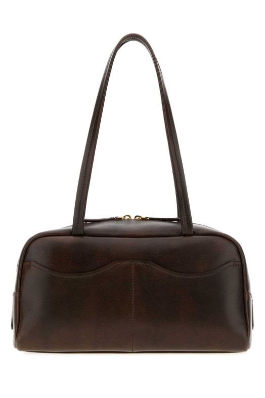 Dark brown leather large Prada Carry shoulder bag PRADA (1BB1652ZQ6)