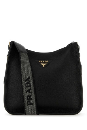 Black leather shoulder bag PRADA (1BC073V7NO2DKV)