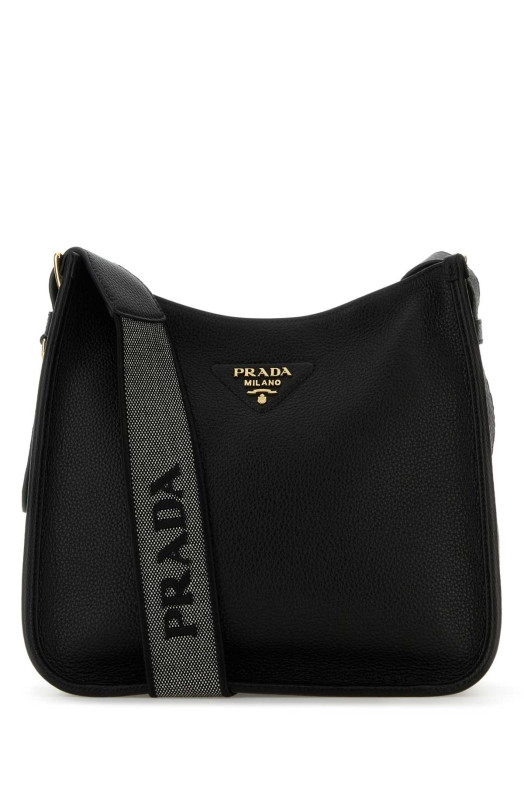 Black leather shoulder bag PRADA (1BC073V7NO2DKV)