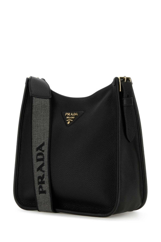 Black leather shoulder bag PRADA (1BC073V7NO2DKV)