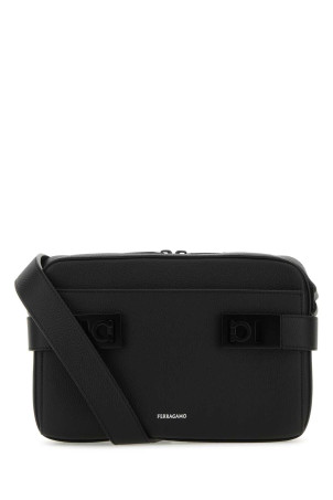 Black leather crossbody bag Black SALVATORE FERRAGAMO (241304763937)